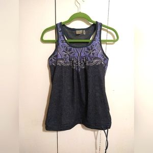 Athleta Racerback Tinker Tank Top Purple & Gray with Shelf Bra size Small